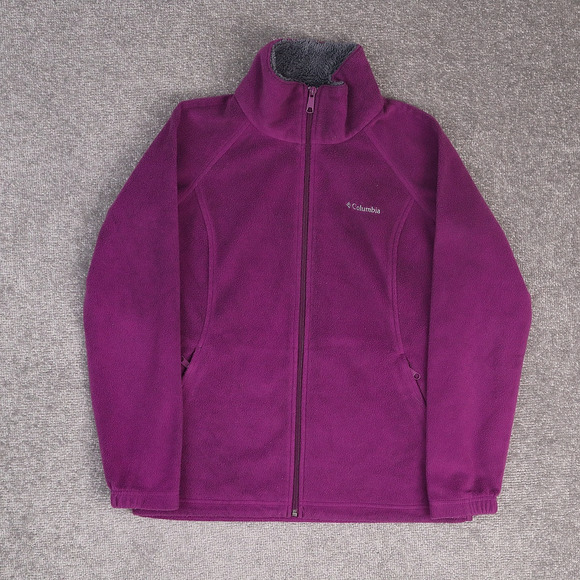 Columbia Women's Omni Heat Small Purple Long Sleeve Full Zip Collared Jacket - Picture 1 of 10